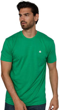 Men'S Fitted Crew Neck Logo Basic Tees - Modern Fit Fresh Classic Short Sleeve T-Shirts for Men (Green, Medium)
