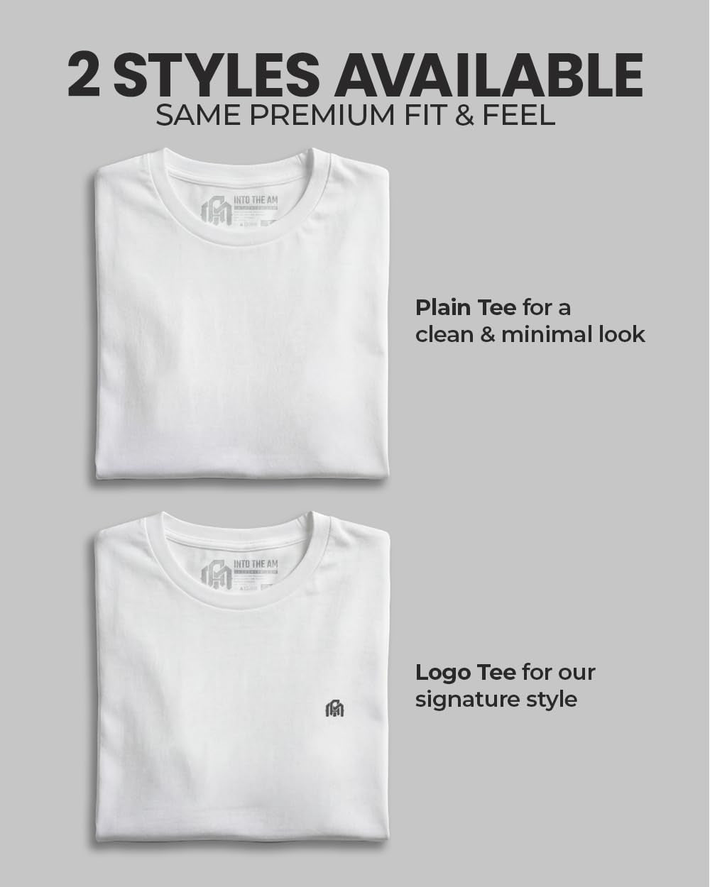 Men'S T-Shirts Soft Cotton Blend Crew Neck Tee S - 4XL Athletic Fit Plain & Logo Basic T-Shirt for Men