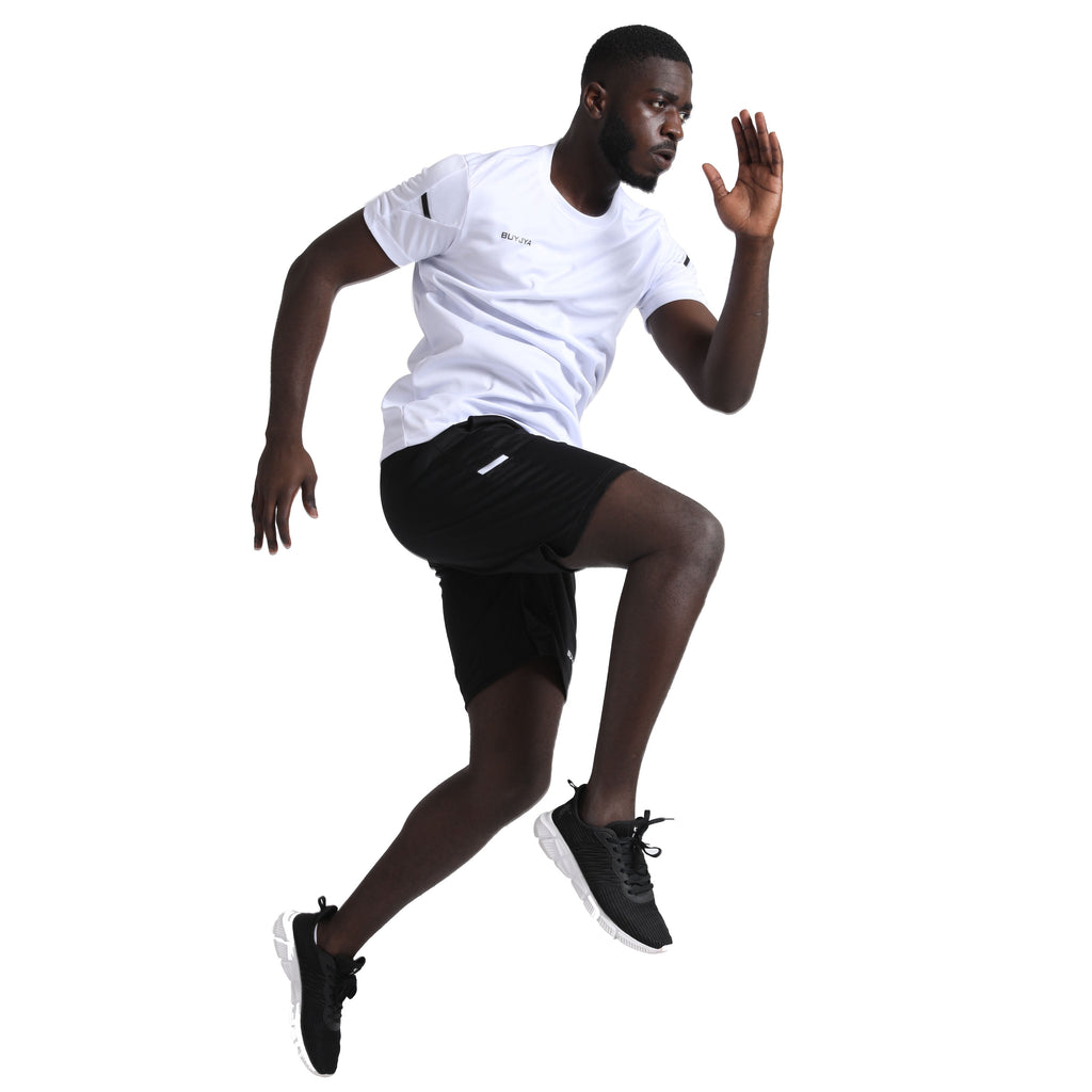 3Pack Men'S Workout Set Gym Clothes Active Shorts Shirt Set for Running Basketball Football and Daily Life,Size S-3XL