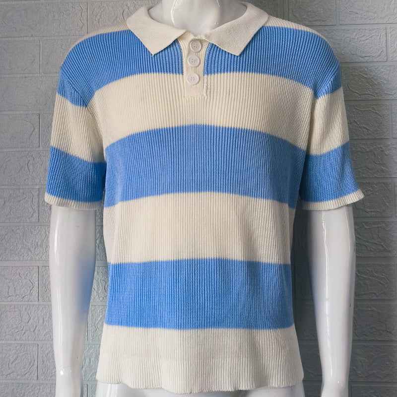Men's Summer Short Sleeve Sweater for Comfort and Style