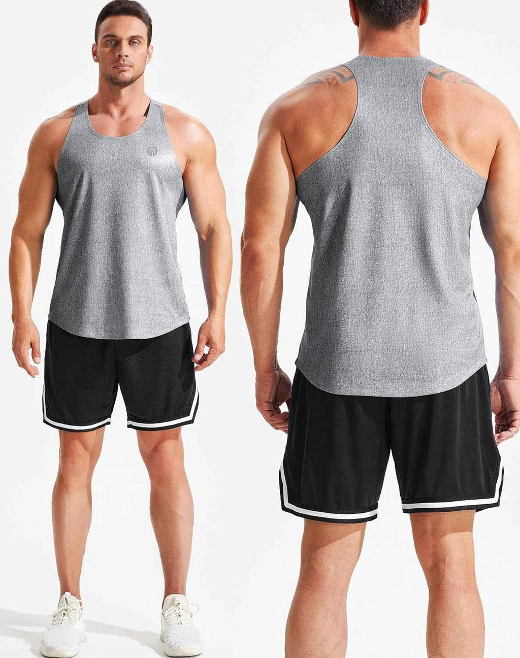 Men'S Workout Running Tank Top Sleeveless Gym Athletic Shirts